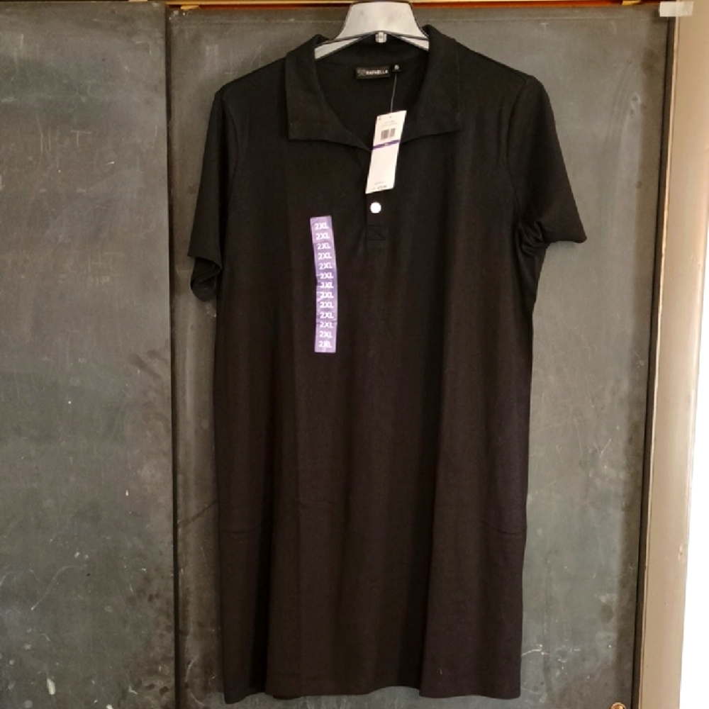 LEAVING SOON. Rafaella Classic Black Shirt Dress